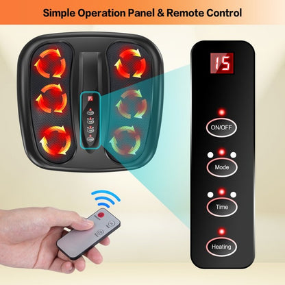 NEXPURE Foot Massager with Heat, Shiatsu Foot Massager with 3 Modes & Wireless Remote