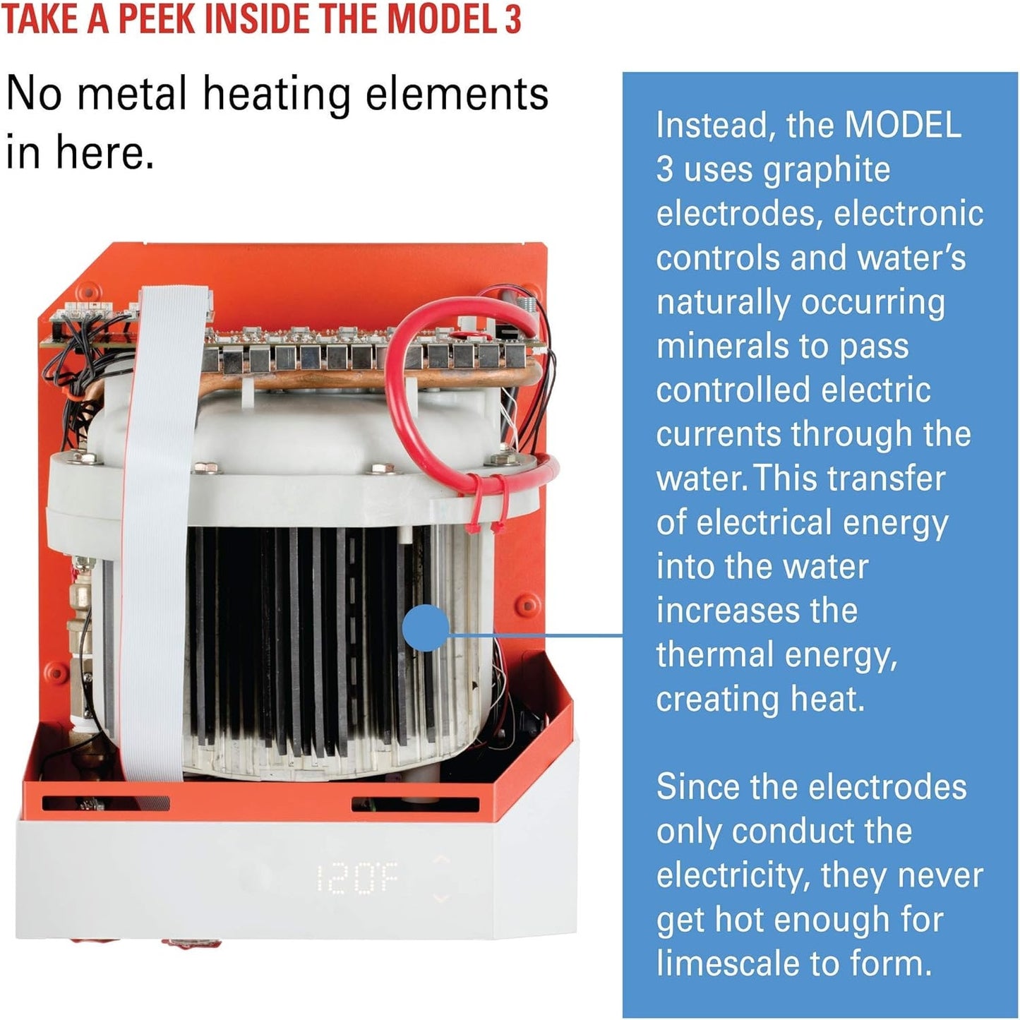 Electric Tankless Smart Water Heater no metal heating elements Whole-Home Point-of-Use