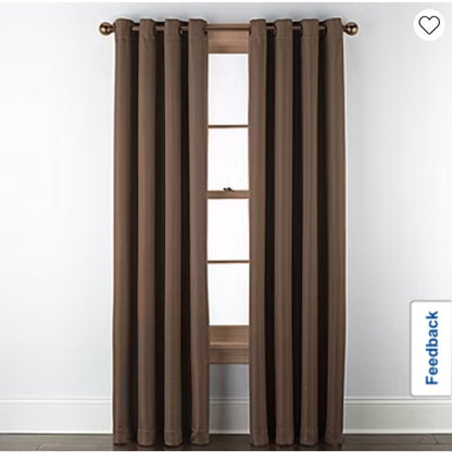 Max 100 Taupe Blackout Curtain 50" x 95" Single Panel