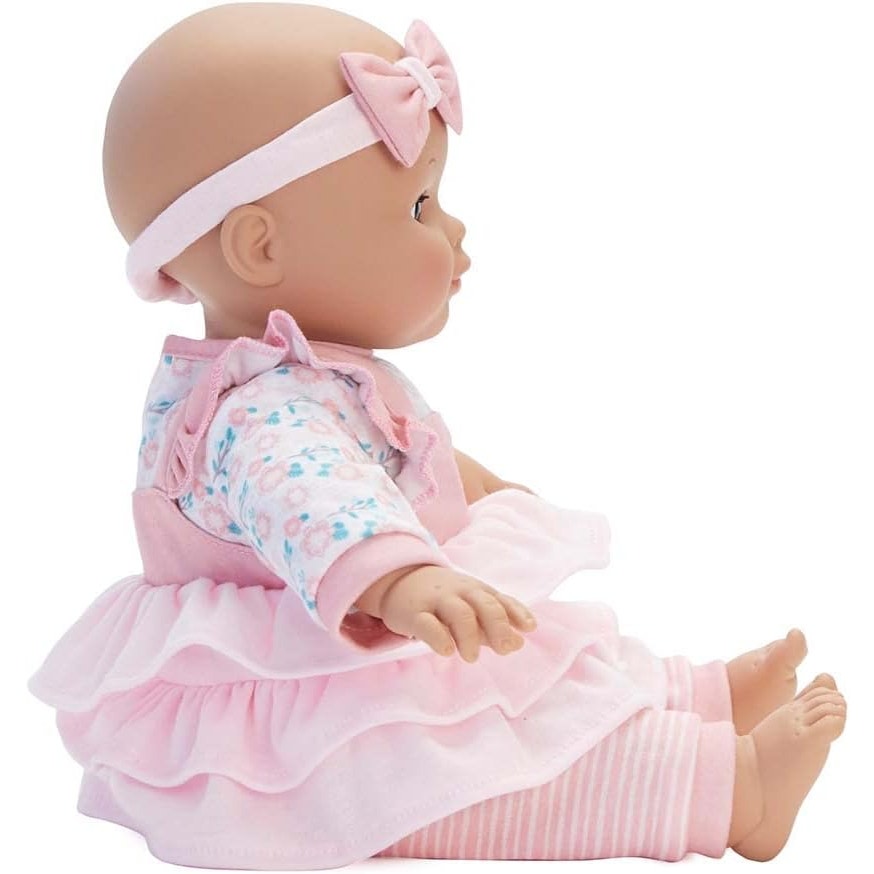 Madame Alexander 14-Inch Baby Cuddles Doll with Bottle, Pink Floral