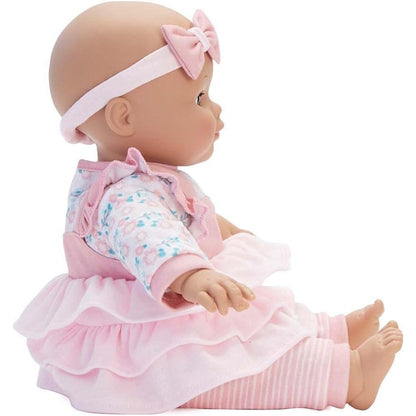 Madame Alexander 14-Inch Baby Cuddles Doll with Bottle, Pink Floral