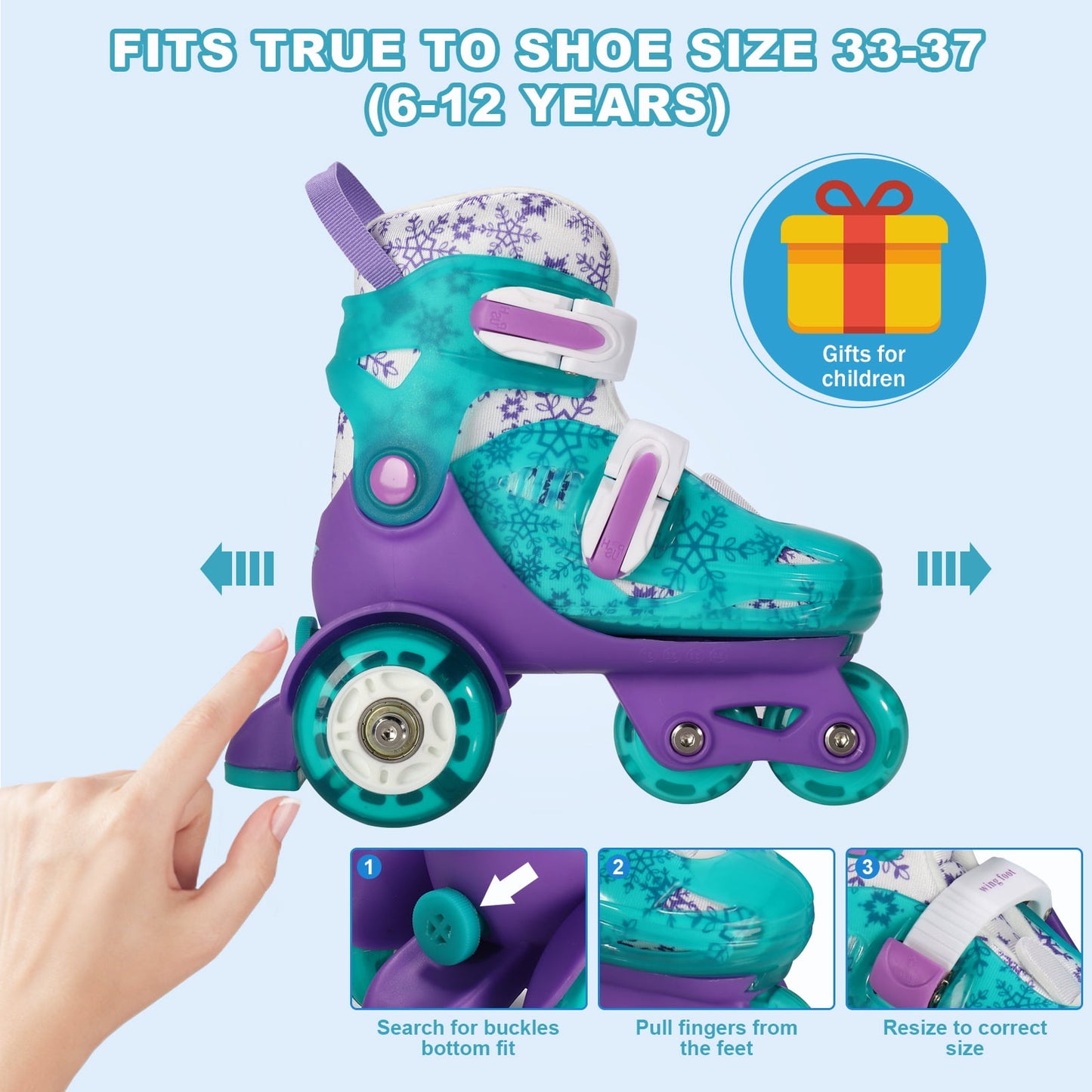 US little kids shoe size 13-2.5 Adjustable Roller Skates