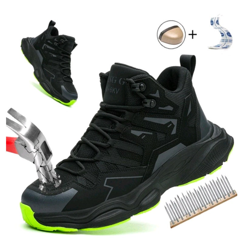 Men's Size 8.5 Women Size 10 Steel Toe Slip Resistant Sneakers Shoes Work