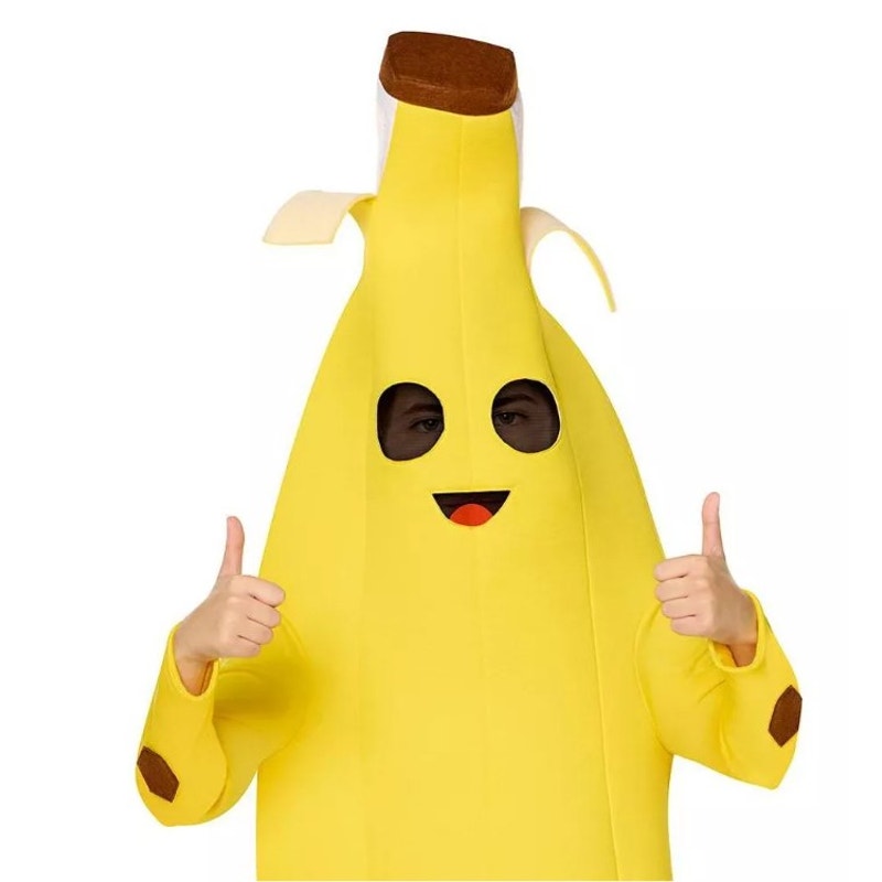 Fortnite Kids' Peely Costume Apparel Set Yellow Size L Large 10-12