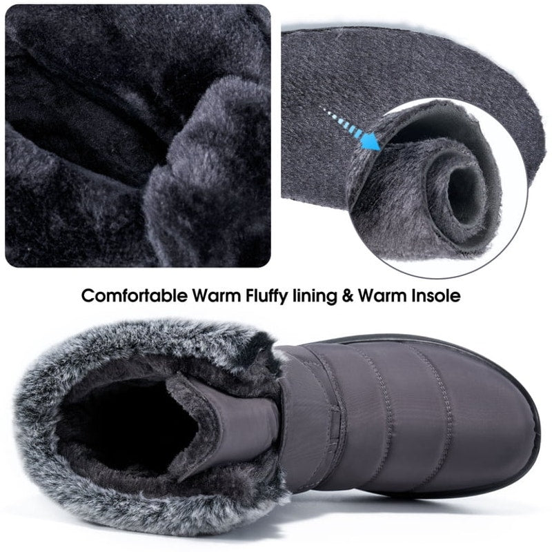 Women's Snow Boots Slip On Size 6 Waterproof