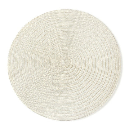 Polyester Round Table Placemat Vanilla 15" Set of 4
