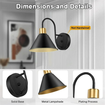 2 pack LED Battery Operated Wireless Wall Sconces with Remote Control