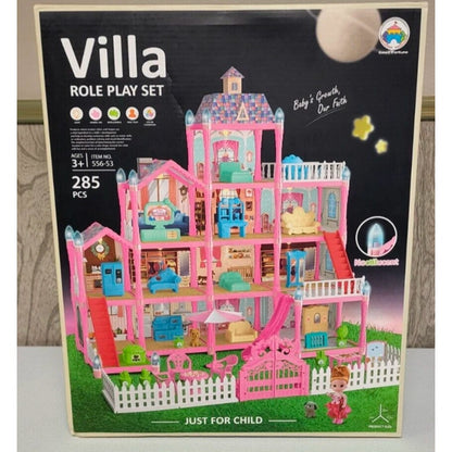 Dream Toy Doll House 4 Stories 13 Rooms Furnished w/ Lights
