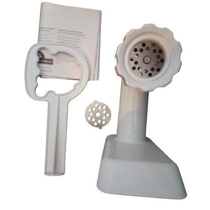 New KitchenAid FGA Food Grinder Attachment, White. Model KSMFGA.