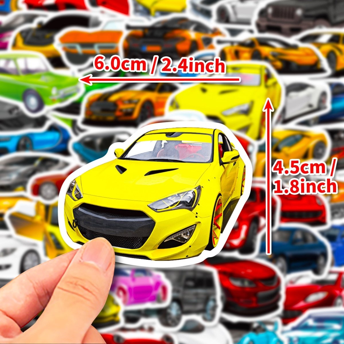 50 Sport Car Sticker Set – Cool Vinyl Decals for Decor & Gifts