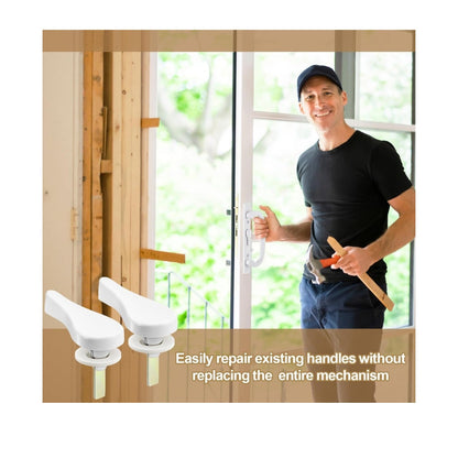 4 Sliding Door Latch Lever Spindle White