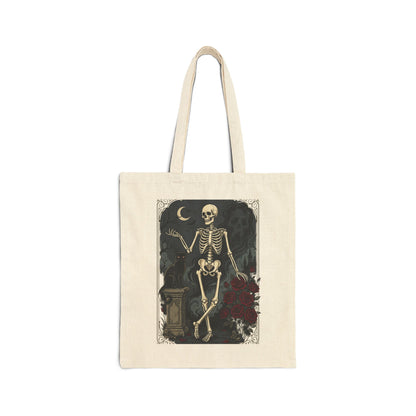 Skeleton Tarot Canvas Tote Bag