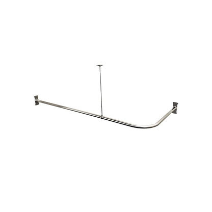 L shaped shower curtain rod