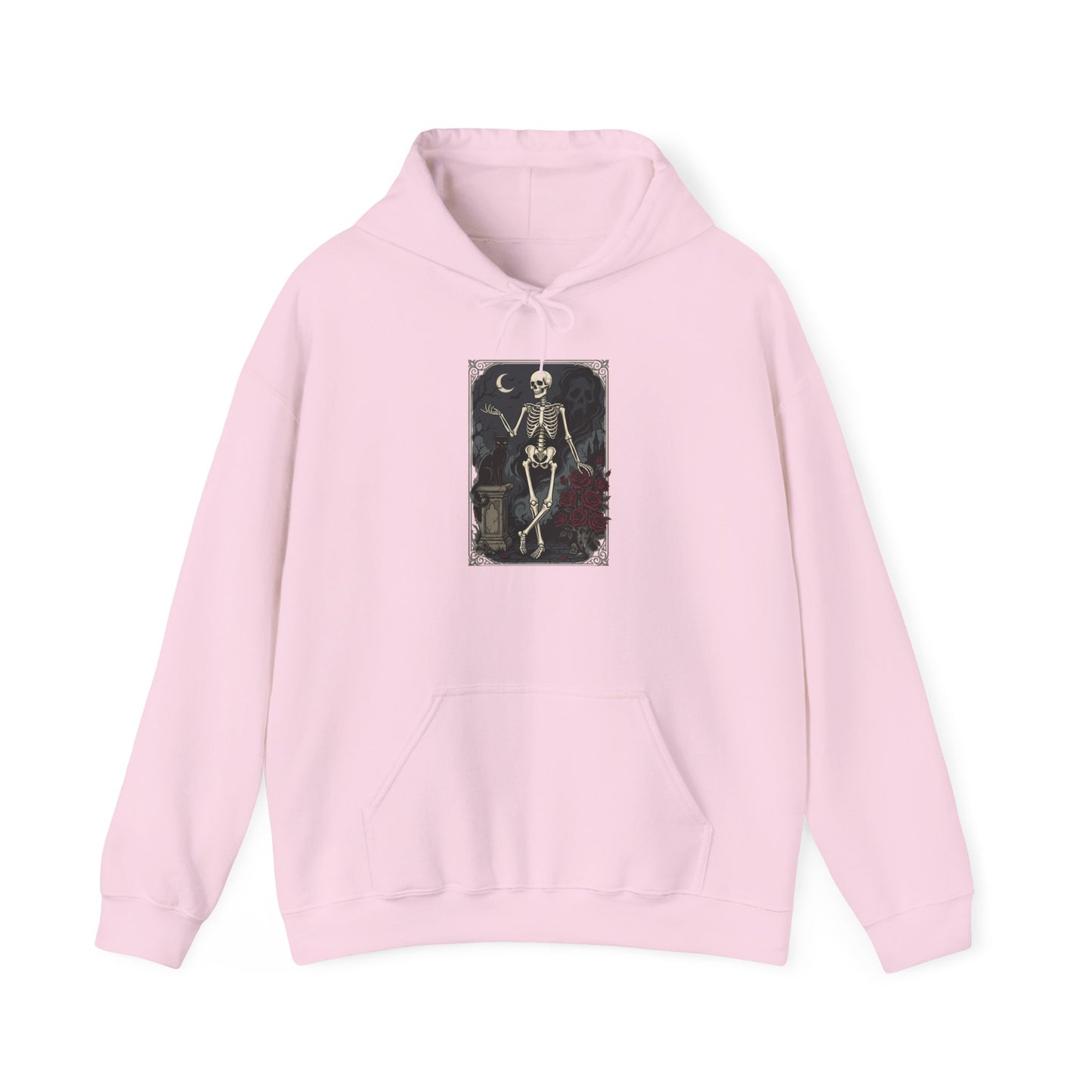 Gothic Skeleton Art Hoodie — Vintage Memento Mori Skull Design