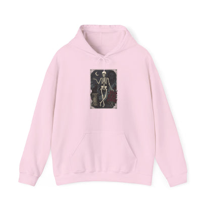 Gothic Skeleton Art Hoodie — Vintage Memento Mori Skull Design