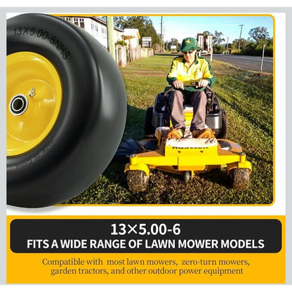 13 x 5.00-6 Tire and Wheel, Flat Free Zero Turn SET OF TWO
