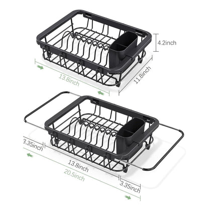 New Expandable Dish Drying Rack - Black