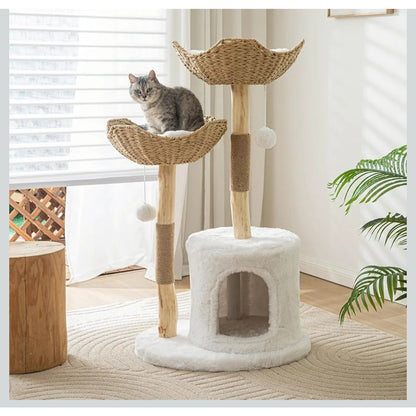 NEW Cat Tree Tower Condo 46 inch Modern Cat Tree for Large Cats w/ Baskets