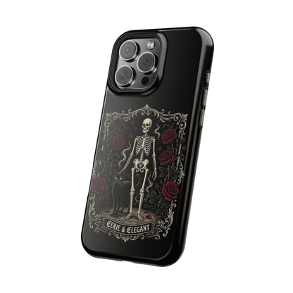 Eerie & Elegant Skeleton Phone Case — Magnetic Impact-Resistant