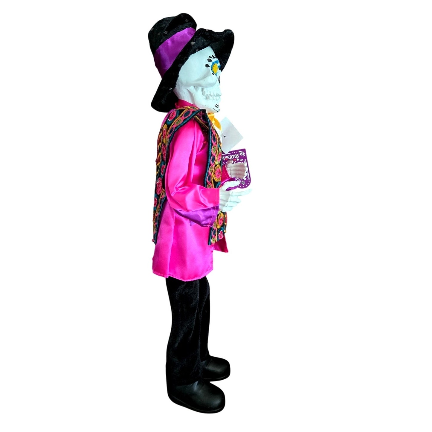 Dia De Los Muertos Skeleton Sugar Skull 22" Doll Halloween Decor Poseable Arms