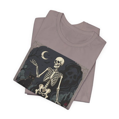 Skeleton Vintage Tarot Tee – Retro Gothic Skull Shirt