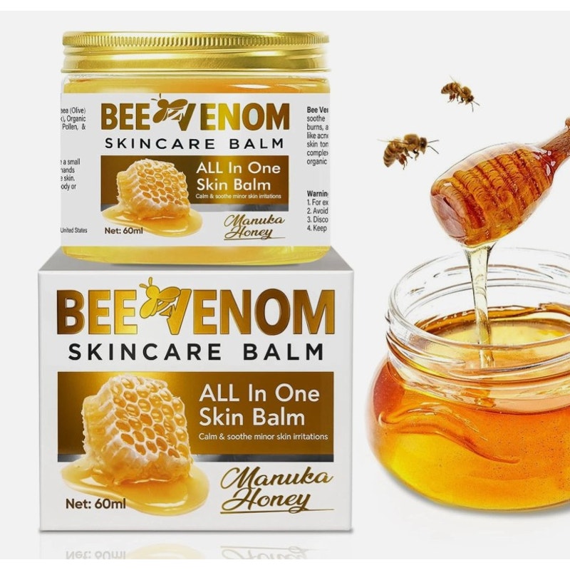 Bee Venom Skincare Balm All In One Skin Balm w/ Manuka Honey 60ml Sooth Minor Skin Irritations