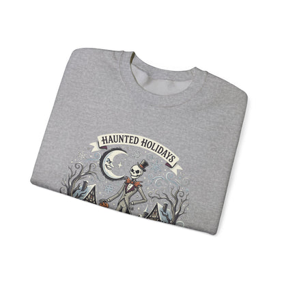 Dancing Witch Graveyard Crewneck Sweatshirt | Halloween Witch Design