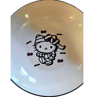 Sanrio Hello Kitty 46oz Halloween Mummy & Bats Ceramic Bowl 9" NEW