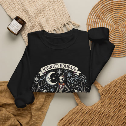 Dancing Witch Graveyard Crewneck Sweatshirt | Halloween Witch Design