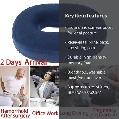 Donut Pillow for Tailbone Pain ,Hemorrhoid Pillow Seat Cushion for Long Sitting