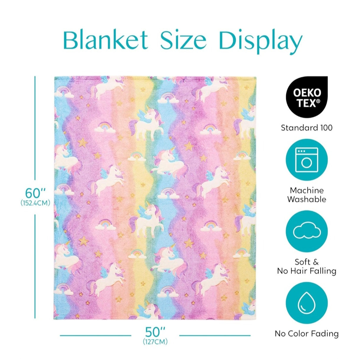 Glow in The Dark unicorn Blanket