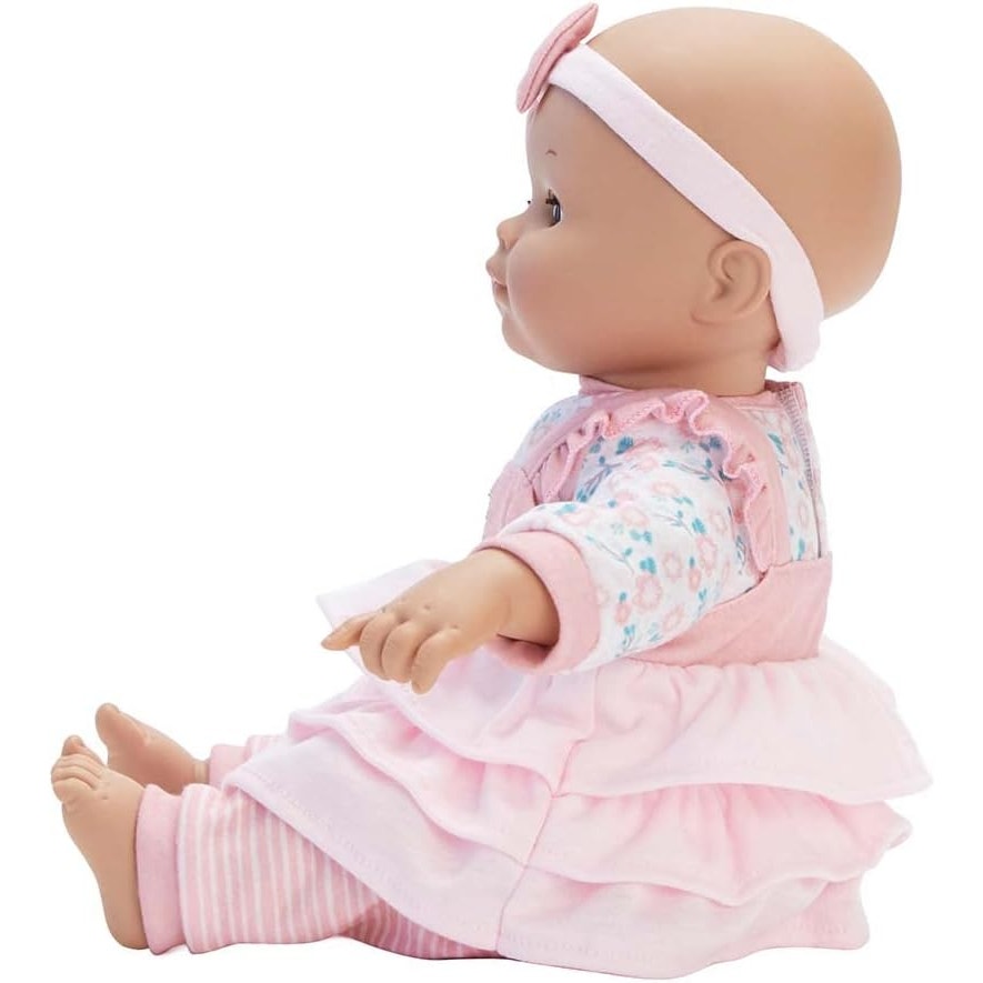 Madame Alexander 14-Inch Baby Cuddles Doll with Bottle, Pink Floral