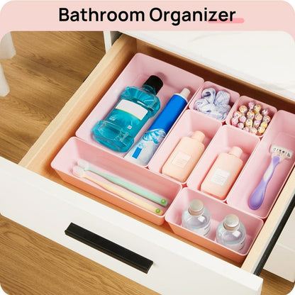 26 PCS Drawer Organizers，Pink Plastic