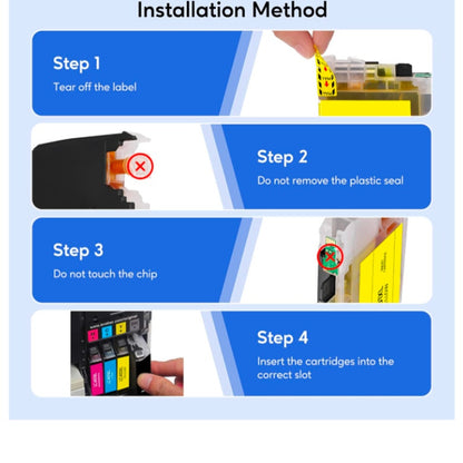 LC401XL Ink Cartridge Combo 5 Pack Brother Printers Black Cyan Magenta Yellow