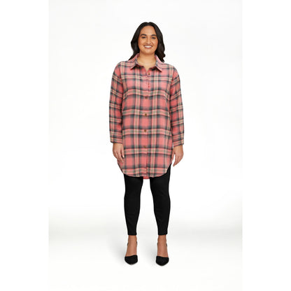 Plaid Flannel Shirt for Women Oversized