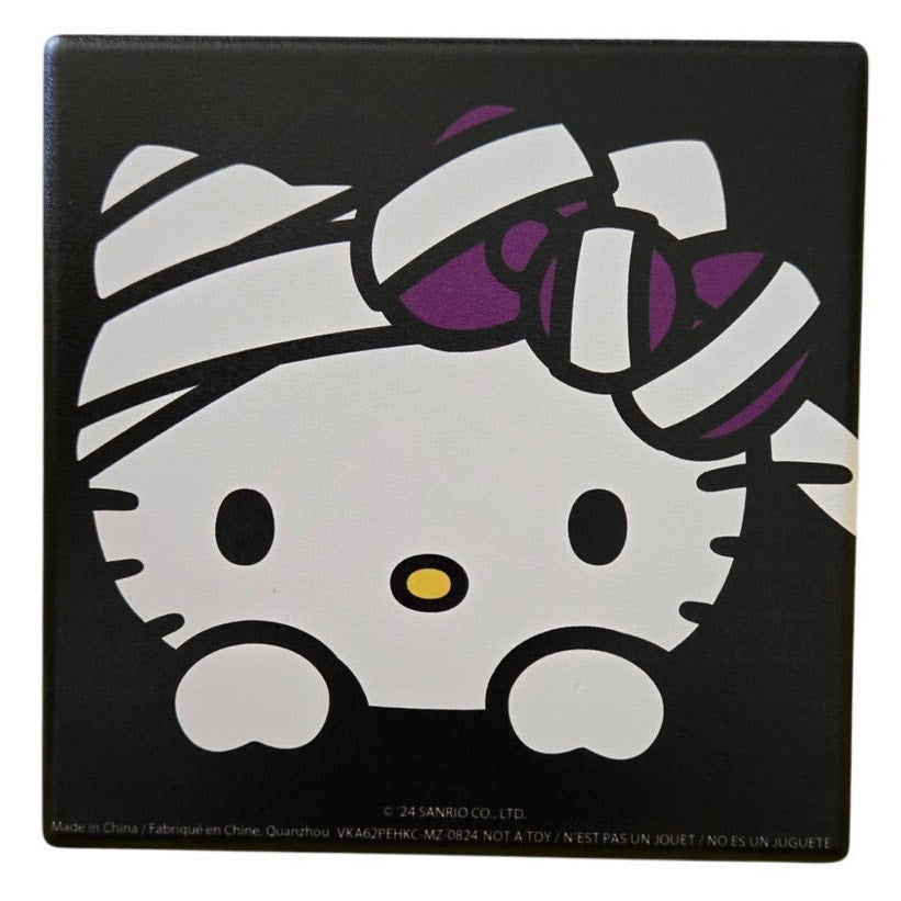 Sanrio Hello Kitty Ceramic Halloween Coasters Set of 4 Mummy Pumpkin