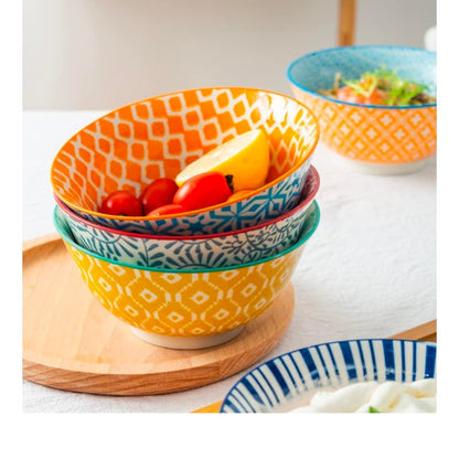 KitchenTour Ceramic Bowls Set - 20 oz Serving Bowls For Kitchen