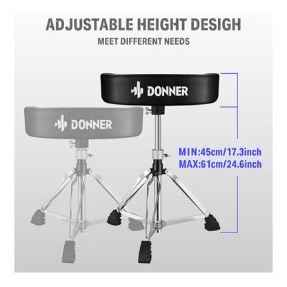 Donner Heavy Duty Drum Throne, Motorcycle Style