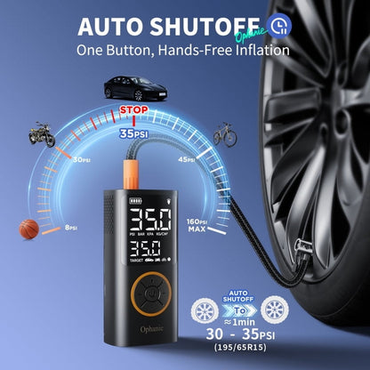 Ophanie Cordless Portable Tire Inflator 160 PSI, 4000mAh,  Bicycle, Motorcycles