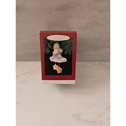 1995 Hallmark Ornament THREE WISHES Angel in Box