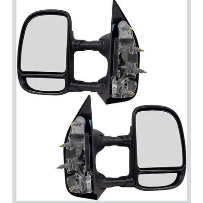 2Pcs Manual Tow Telescopic Side Mirrors For 2002-2016 Ford truck