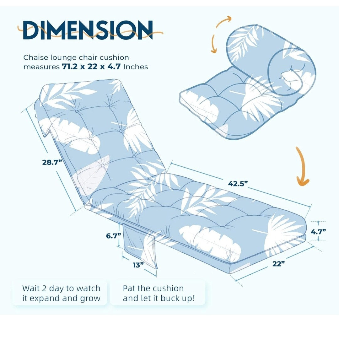 Outdoor Chaise Lounge Chair Cushion