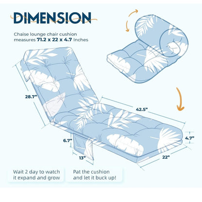 Outdoor Chaise Lounge Chair Cushion