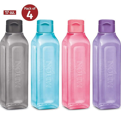 Square Reusable Water Bottle 4 Pack - 17 oz.