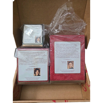 2000 HALLMARK Club Membership Kit Christmas Holiday Keepsake 3 Ornament Set NEW
