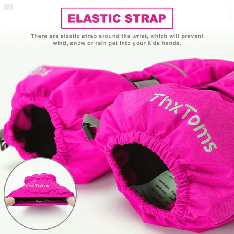 Kids Warm Gloves Winter Waterproof Size M 7-10 Years Old