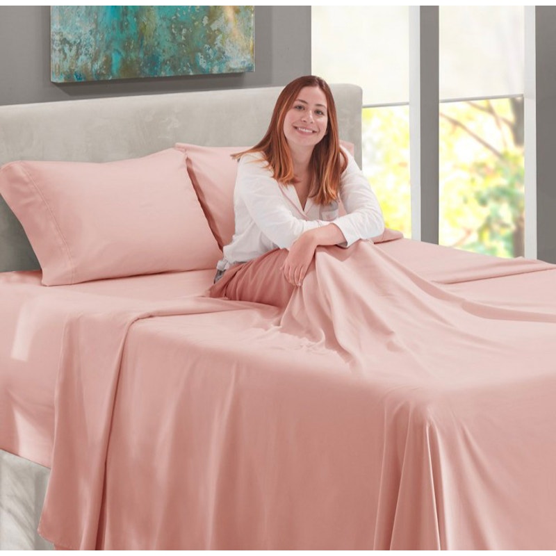 Nestl Pink King Sheets Set1800 Series Deep Pocket Bed Sheet Set