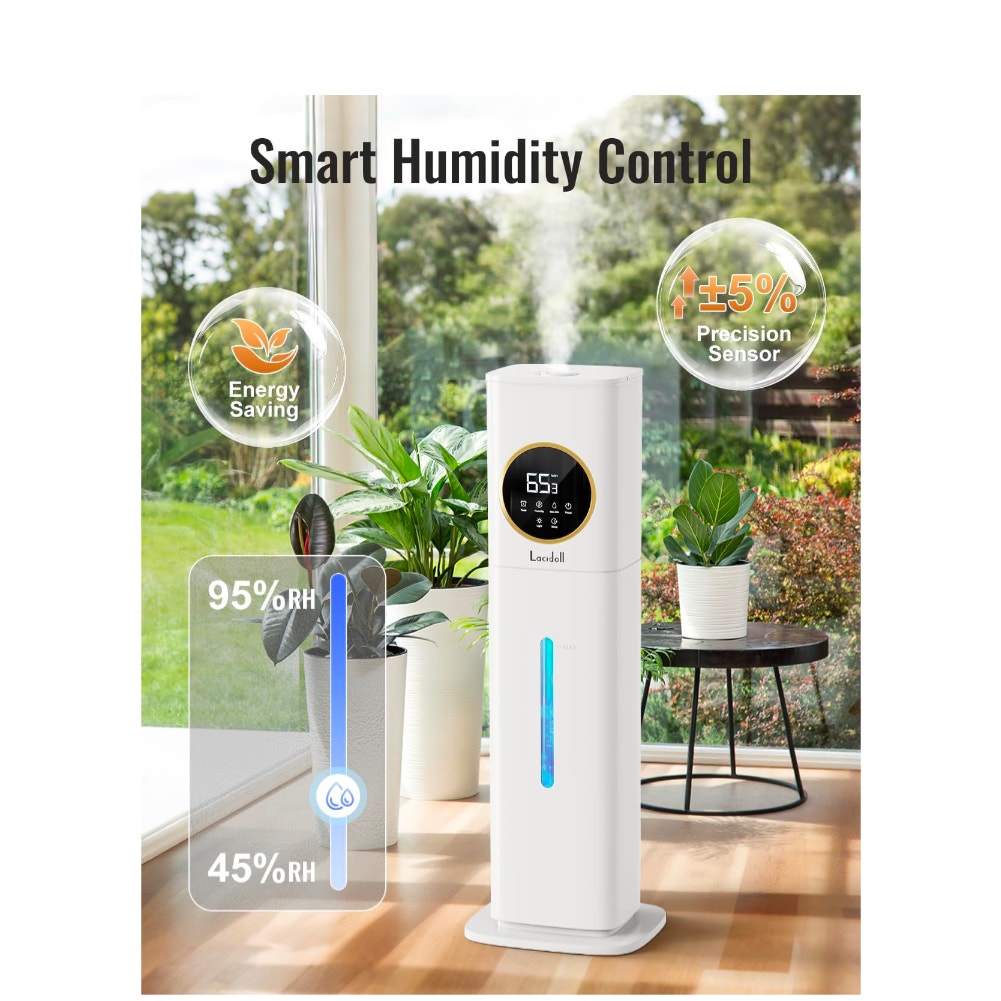 2.1Gal/8L Humidifier with Essential Oil Diffuser, Night Light