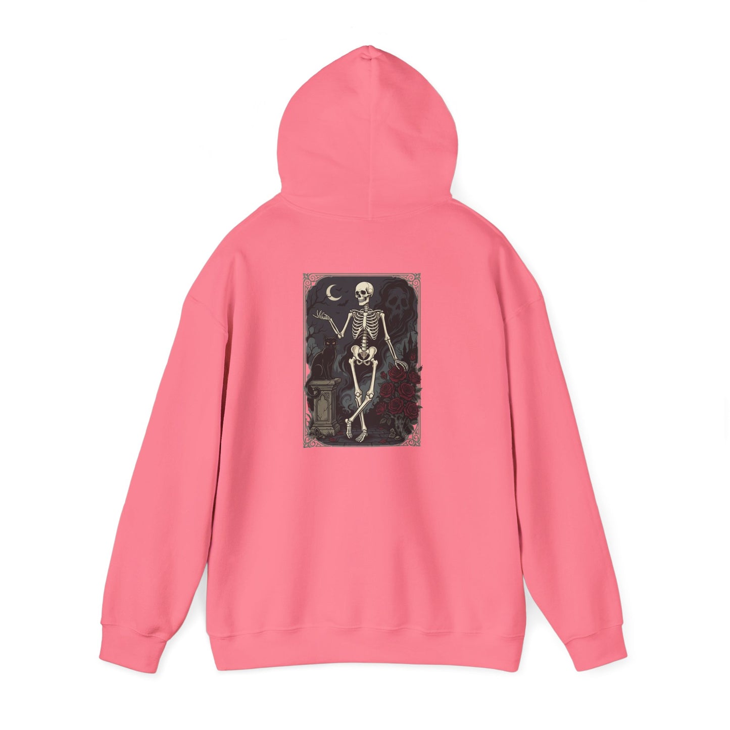 Gothic Skeleton Art Hoodie — Vintage Memento Mori Skull Design