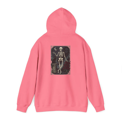 Gothic Skeleton Art Hoodie — Vintage Memento Mori Skull Design